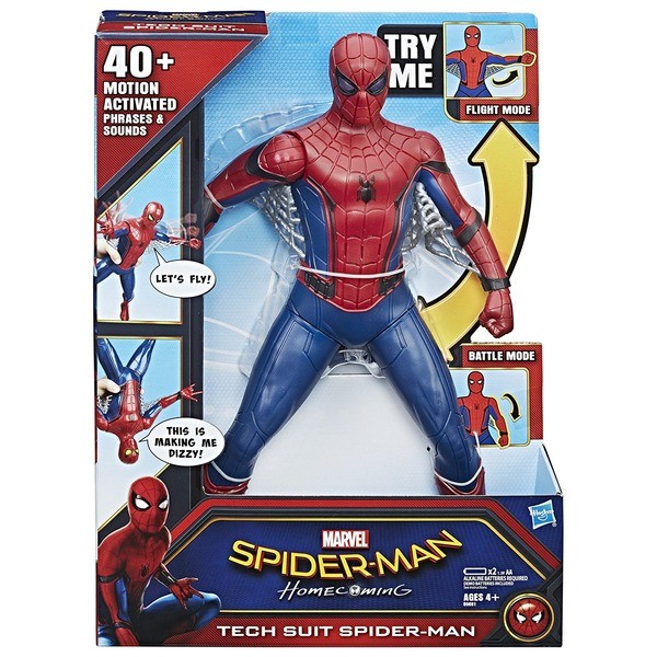 Фигурка Человека-паука со световыми и звуковыми эффектами, 38 см.  